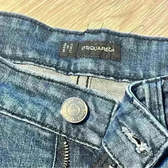 DSQUARED2 2015 BLUE DENIM STRAIGHT  LEG SIZE 28 - Picture 3 of 15
